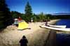 Beach camp on Rosebury Lake
